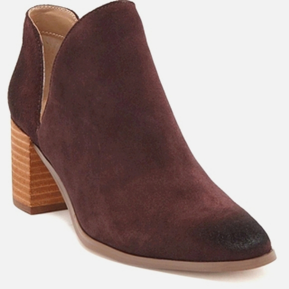 Charles David Block Heel Suede Bootie